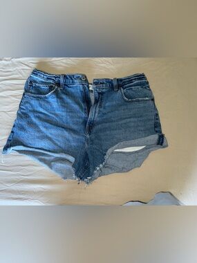 Abercrombie & Fitch Women’s High-Rise Denim Shorts - Blue